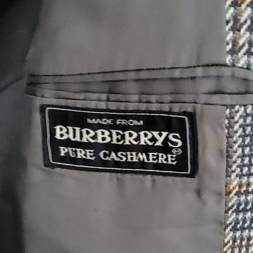Burberrys' Cashmere Vintage Glen Plaid Men Jacket See Measurements